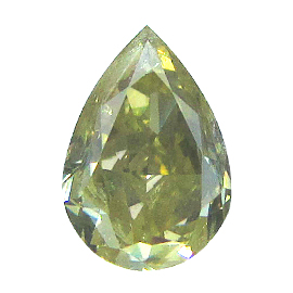 1.08 ct Pear Shape Diamond : Fancy Brownish Greenish Yellow / SI2