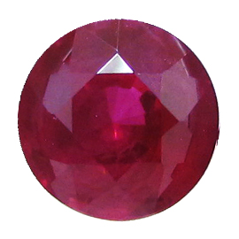 0.88 ct Round Ruby : Deep Rich Red