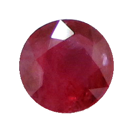 0.42 ct Round Ruby : Rich Red