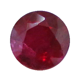 0.50 ct Round Ruby : Deep Darkish Red