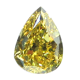 0.25 ct Pear Shape Diamond : Fancy Vivid Yellow  / VS1