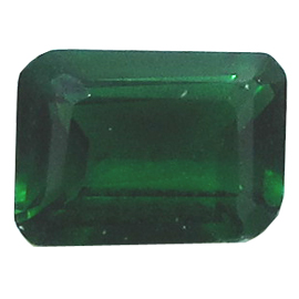 1.29 ct Emerald Cut Zircon : Deep Rich Green
