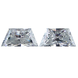 0.89 cttw Pair of Trapezoid Brilliant Cut Diamonds : G / SI2