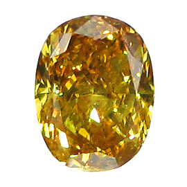 0.46 ct Oval Diamond : Fancy Deep Orangy Yellow / SI1