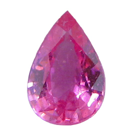 0.56 ct Pear Shape Pink Sapphire : Rich Pink