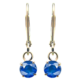 18K Yellow Gold Drop Earrings : 0.60 cttw Sapphires