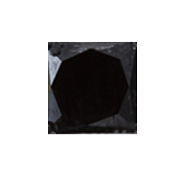 0.13 ct 2.6 mm Princess Black Color Enhanced Diamond