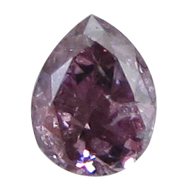 0.18 ct Pear Shape Diamond : Fancy Grayish Pink Purple / I1