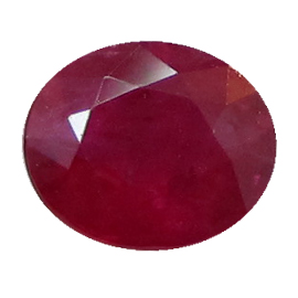 0.67 ct Oval Ruby : Deep Rich Red