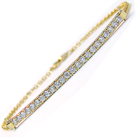 14K Yellow Gold Tennis Bracelet : 0.30 cttw Diamonds