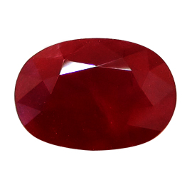 2.10 ct Oval Ruby : Deep Rich Red