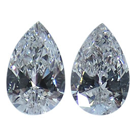 0.50 cttw Pair of Pear Shape Diamonds : E / SI1