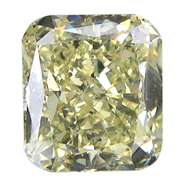 3.04 ct Cushion Cut Diamond : Fancy Light Yellow / VS2