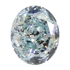 0.25 ct Oval Diamond : Fancy Light Bluish Green / I1