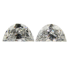 0.50 cttw Pair of Half Moon Diamonds : E / SI1