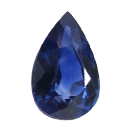 0.51 ct Pear Shape Blue Sapphire : Deep Rich Blue