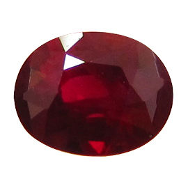 0.64 ct Oval Ruby : Deep Rich Red