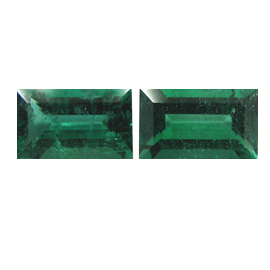 2.29 cttw Pair of Baguette Emeralds : Fine Grass Green