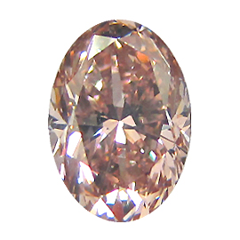 1.14 ct Oval Diamond : Fancy Brownish Pink / SI1