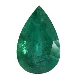 1.54 ct Pear Shape Emerald : Grass Green