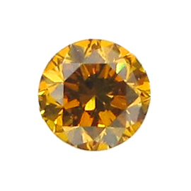 0.23 ct Round Diamond : Fancy Intense Yellow Orange / VS2