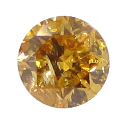 0.40 ct Round Diamond : Fancy Intense Orange Yellow / I1