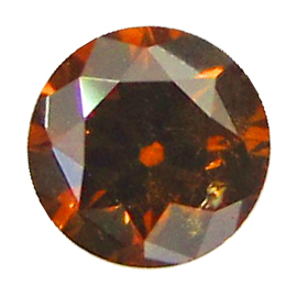 0.49 ct Round Diamond : Fancy Dark Brownish Orange / SI2
