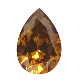 0.29 ct Pear Shape Diamond : Fancy Yellow Orange Brown / I1