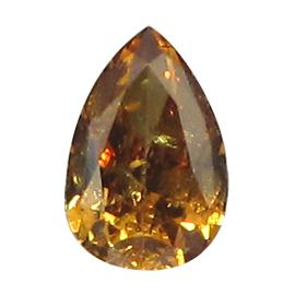 0.29 ct Pear Shape Diamond : Fancy Yellowish Brown Orange / SI2