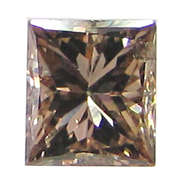 0.32 ct Princess Cut Diamond : Fancy Cognac / SI2
