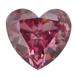 0.34 ct Heart Shape Diamond : Fancy Deep Pink / SI1