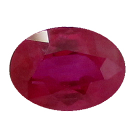 0.60 ct Oval Ruby : Violet Red