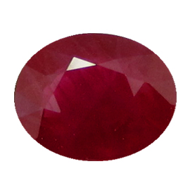 0.63 ct Oval Ruby : Deep Rich Red