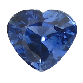 0.95 ct Heart Shape Blue Sapphire : Rich Blue