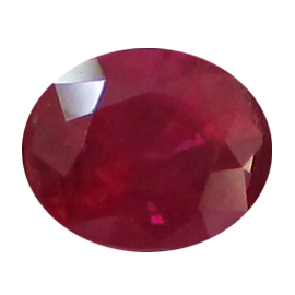 0.29 ct Oval Ruby : Deep Rich Red