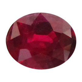 0.22 ct Oval Ruby : Deep Rich Red