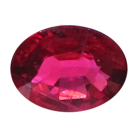0.20 ct Oval Ruby : Deep Rich Red