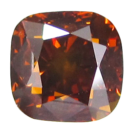 1.10 ct Cushion Cut Diamond : Fancy Deep Brownish Orange / SI1