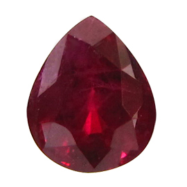 0.48 ct Pear Shape Ruby : Deep Rich Red