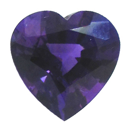 5.47 ct Heart Shape Amethyst : Deep Purple