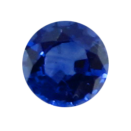 0.38 ct Round Blue Sapphire : Rich Royal Blue
