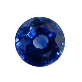0.51 ct Round Blue Sapphire : Rich Royal Blue