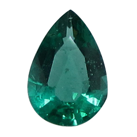 0.51 ct Pear Shape Emerald : Deep Rich Green