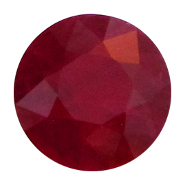 3.84 ct Round Ruby : Deep Rich Red