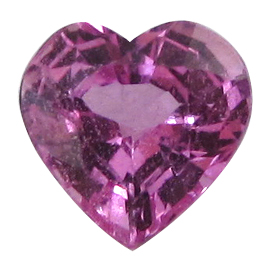 0.78 ct Heart Shape Pink Sapphire : Rich Pink
