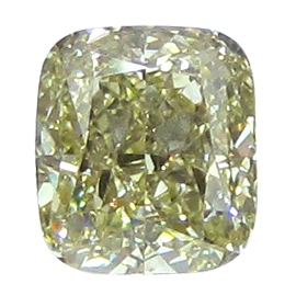 1.52 ct Cushion Cut Diamond : Fancy Light Yellow / VS2