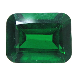1.52 ct Emerald Cut Zircon : Deep Rich Green