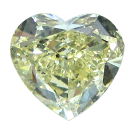 2.16 ct Heart Shape Diamond : Light Yellow / SI2