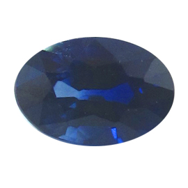 0.64 ct Oval Blue Sapphire : Deep Blue