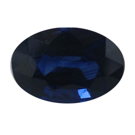 0.69 ct Oval Blue Sapphire : Darkish Blue